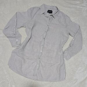 Tahari Grey Linen Shirt
